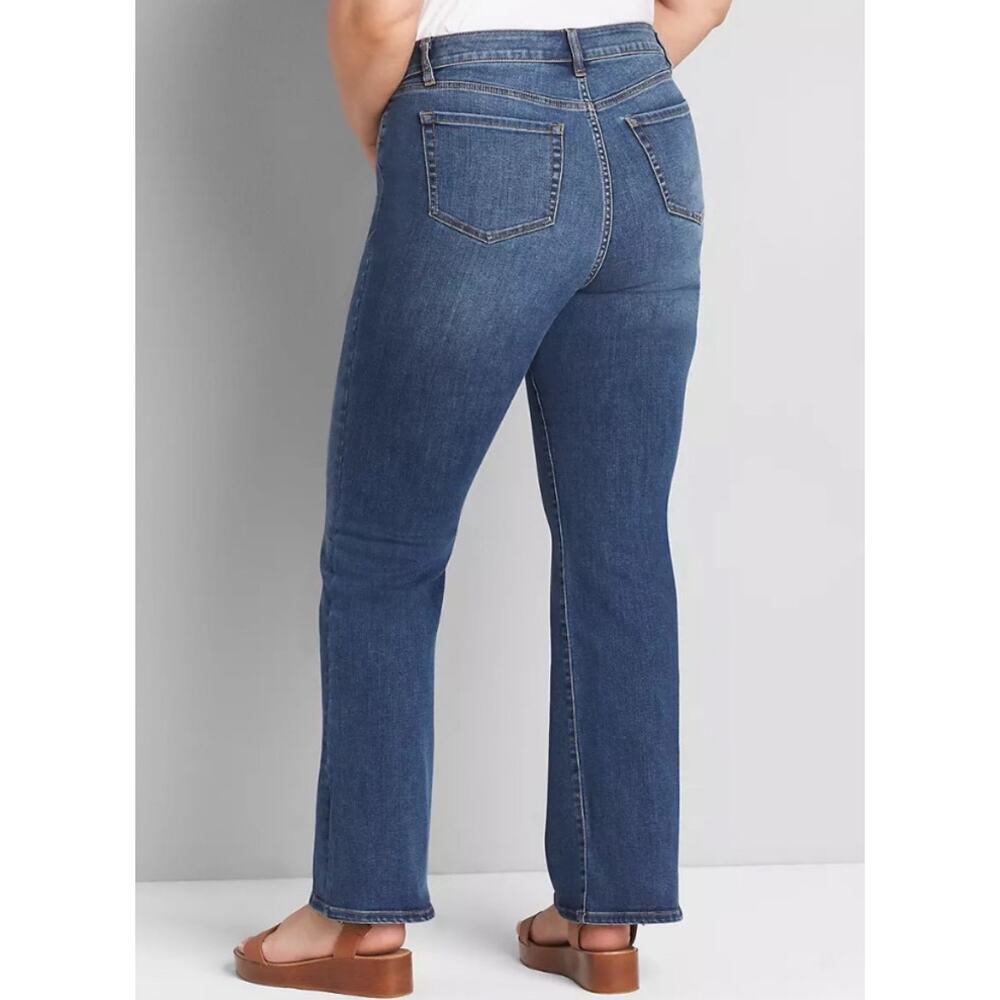 Lane Bryant Signature Fit Boot Jean Blue Denim 22 Short Casual Wardrobe Basics - Picture 2 of 15